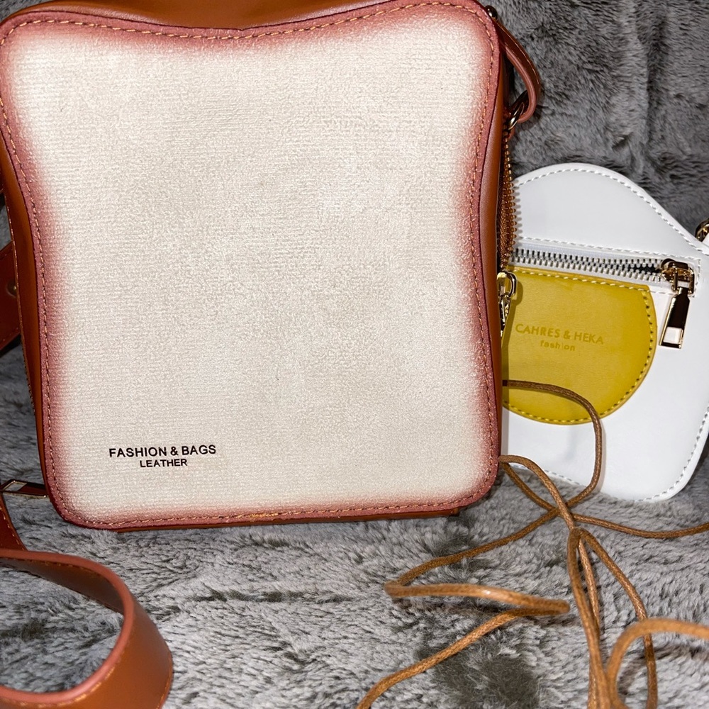 Toast and egg crossbody